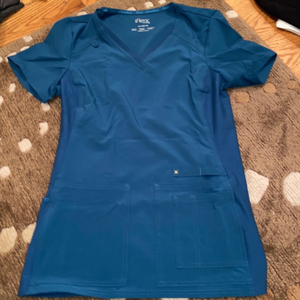 teal scrub top